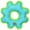 Blue-Green, variant on DuraForce Medium Gear Ring Tiger Blue-Green Durable Woven Fiber Squeaky Dog Toy