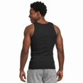 thumbnail image 2 of COUVER Men's Cotton Ribbed Undershirt A-Shirt 3-Pack New Black 3X-Large, 2 of 6