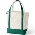 thumbnail image 4 of Lands' End Canvas Carry-All Tote Bag, Open Top, Snap Closure Pocket, Key Ring, Reinforced Handles and Base, 100% Cotton, 4 of 5
