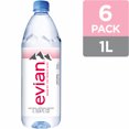 thumbnail image 2 of evian Natural Spring Drinking Water, 1 L, 6 Pack Bottles, 2 of 15
