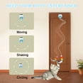 thumbnail image 6 of Lvelia Cat Toys Hanging Door Automatic Cat Toy Interactive Elastic Rope with Feather,Cat Catching Game Door Hanger,Self Play Cat Toys,Blue, 6 of 6