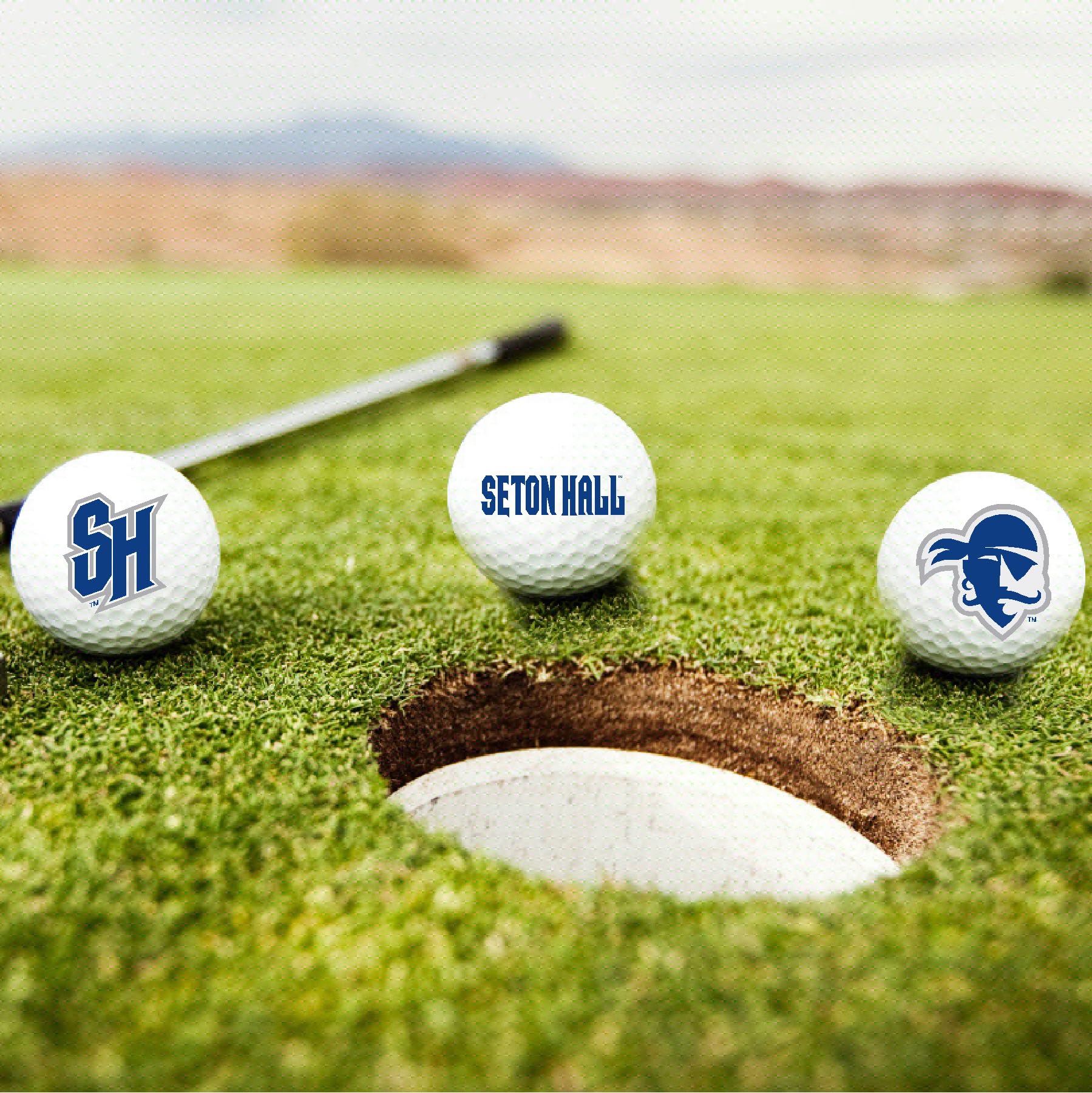 Seton Hall University Pirates Logo Edition Taylormade Distance+ Golf Balls 12-Pack (Dozen)