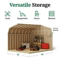 thumbnail image 5 of Little Cottage Co. 12x14 Classic Gambrel Barn with 6 ft. Sidewalls and Floor, Outdoor Wood Storage Shed Do-It-Yourself Precut Kit, 5 of 14