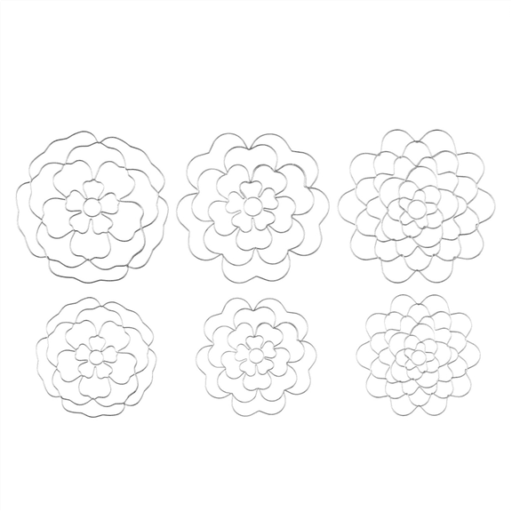 6 Pcs Flower Arrangement Holder Stainless Steel Flower Frog Flower Arranging Supplies Floral Grid Organizer (5In, 68In)