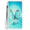 thumbnail image 4 of Nalacover Wallet Case for Samsung Galaxy Note 20 Ultra with Painting Pattern PU Leather Magnetic Kickstand Flip Folio Cover, Card Slots Holder Soft Silicone Shockproof Protective Case, Blue Butterfly, 4 of 8