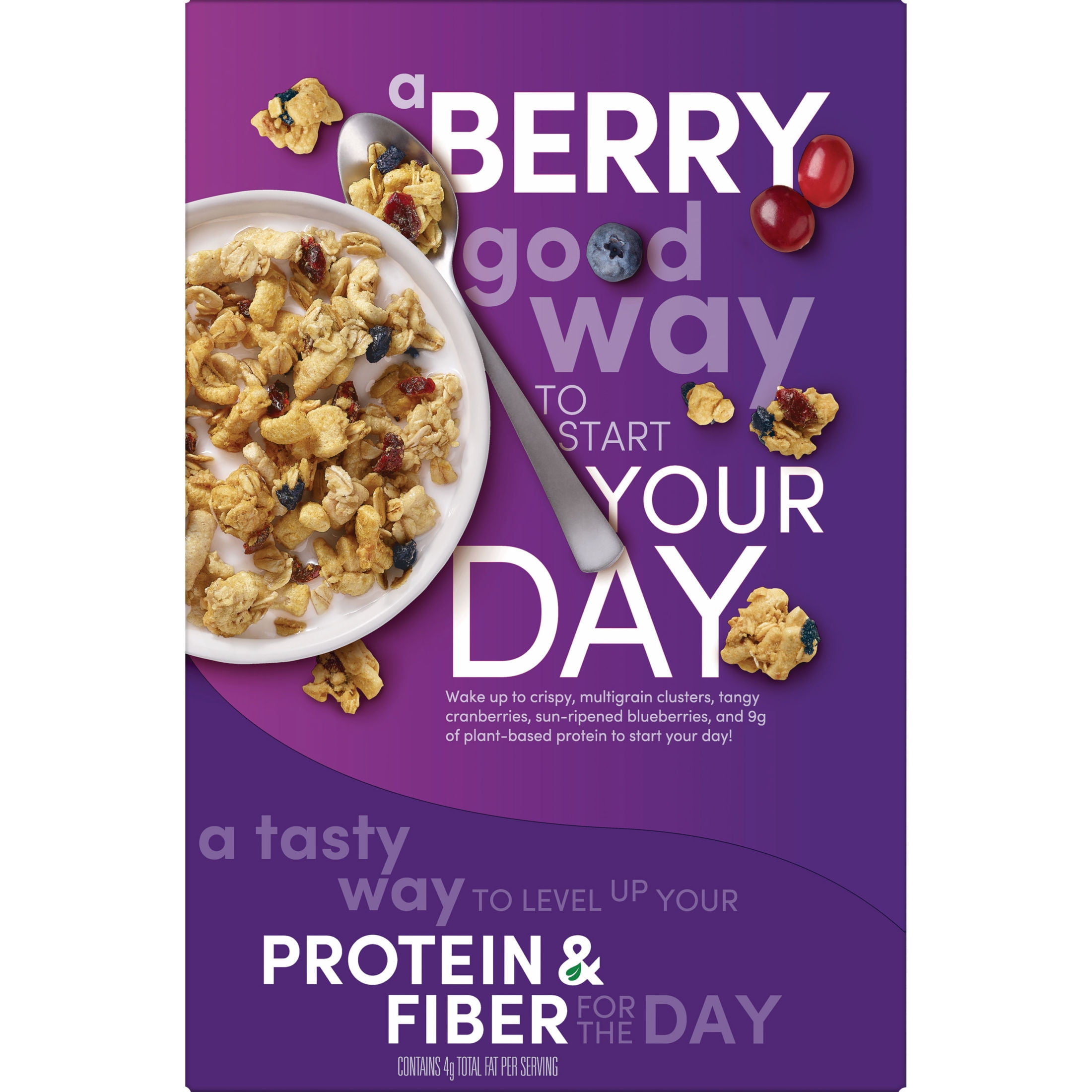 (3 pack) Kashi GO Breakfast Cereal, Protein Cereal, Family Breakfast, Family Size, Toasted Berry Crisp, 22oz Box (1 Box)