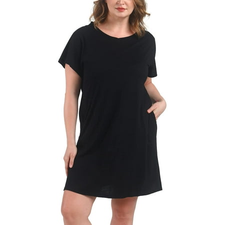 

FEREMO Plus Size Nightgowns 100% Cotton Short Sleeve Womens Nightgown with Pockets Cotton Sleepwear for Women