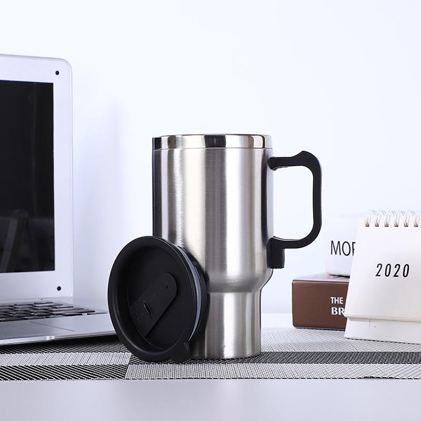 LEJIEYIN Temperature Control Mug Travel Heating Cup Electric Heating Cup  for Coffee in Car 12V Heated Mugs Smart Coffee Cup Keep Milk/Tea Warm LCD