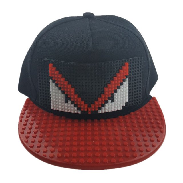 Gorra de béisbol DIY para niños, bloques de construcción de personalidad de verano, ensamblados, dibujos animados, hombres y mujeres, hip hop, gorra de padres e hijos