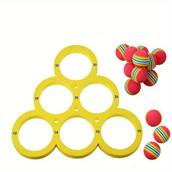 Floats for Swimming Pool Pool Game with Score Foam Pool Floats with 10 Colorful Tossing Balls Toss Game Swimming Pool Party Toys Accessories for Family Party Swimming Pool Toys