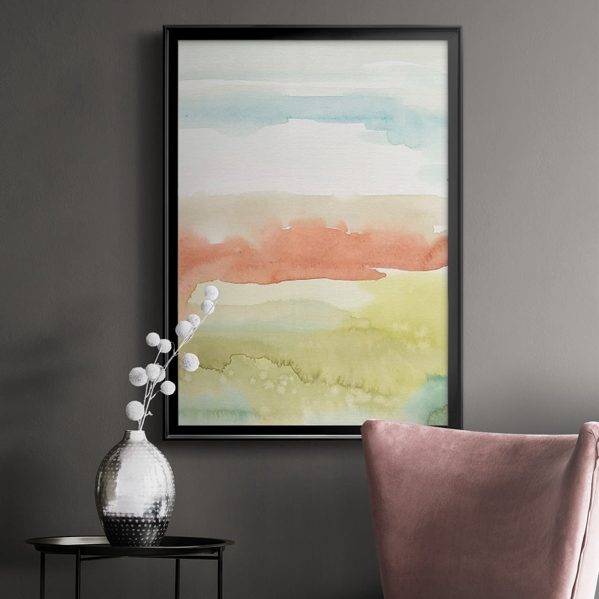 Blushing Sunrise II Premium Framed Print, in Gold, Black, or Silver - Ready to Hang