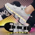 thumbnail image 6 of Kids Teen Wheels Shoes with Lights Women Men Rechargeable Roller Skates Shoes Retractable Wheels Shoe LED Flashing Sneakers for Girls Boys Gift, 6 of 12