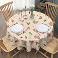 thumbnail image 3 of Autumn Fall Leaves Pattern Round Tablecloth 60" X 60",Wrinkle Wipeable Table Cloth for Kitchen Dining Room Picnic Patio Party, 3 of 6