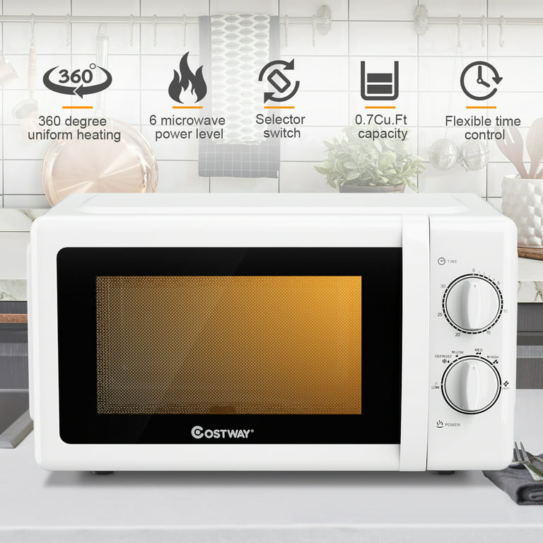 Costway 0.7Cu.ft Retro Countertop Microwave Oven 700W LED Display - On Sale  - Bed Bath & Beyond - 29548773