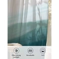 thumbnail image 6 of Sheer Curtains 45 Inch Length, Blue Beach Gradient Semi Sheer Curtains Light Filtering Window Treatment, Boho Sea Waves Ombre Abstract Privacy Voile Drapes for Living Room Bedroom 52x45 Inch, 6 of 7