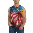 thumbnail image 1 of Balery Eagle Head With American Flag Camisetas sin mangas para hombre, absorbe la humedad y protege contra el mal olor.-X-Large, 1 of 7