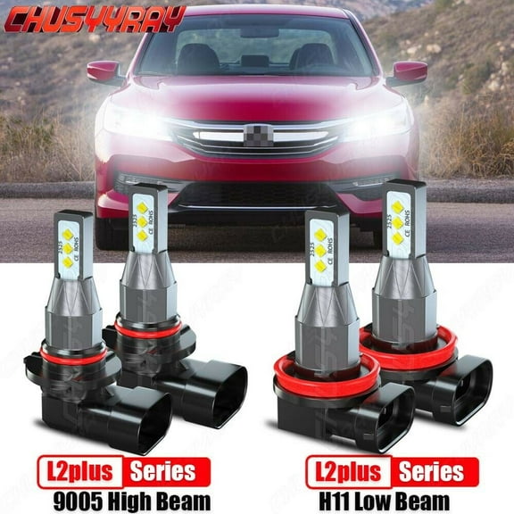 Led Bulbs for Honda Accord Sport 2017-2016 - 9005 H11 LED Headlight Hi-Lo Beam Bulbs 6000K