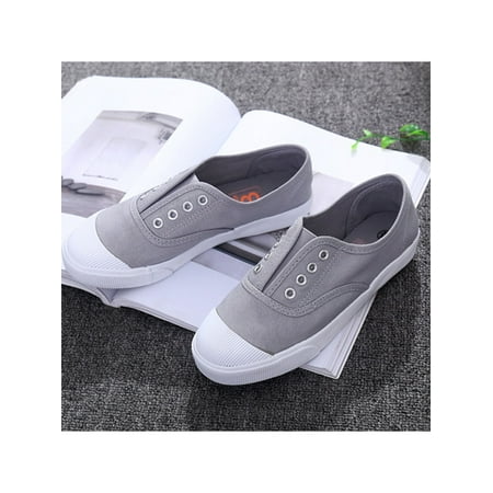 

Woobling Womens Pumps Shoes Flats Canvas Slip on Loafers Ladies Sneakers Casual Shoe