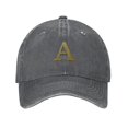 thumbnail image 1 of ZICANCN Casquette de Baseball Réglable Femmes, Chapeaux Alphabet A Pattern pour Hommes Adulte Lavé Coton Denim Mode Baseball Caps, Bruyère Profonde, 1 of 6