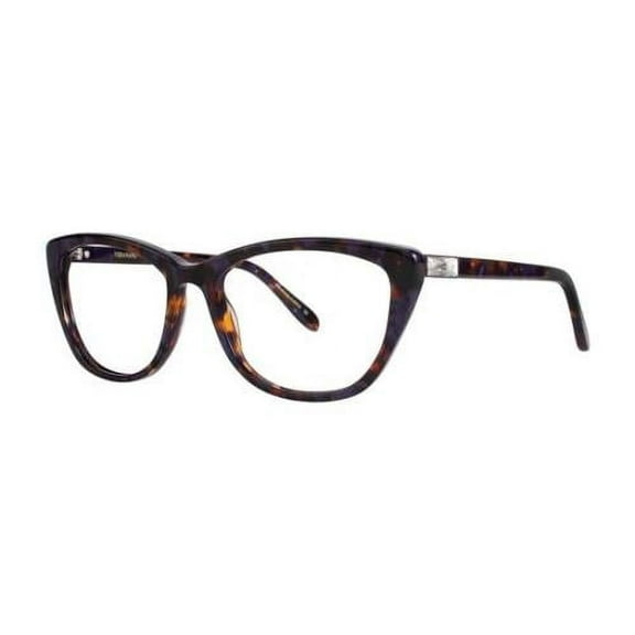 NEW VERA WANG LUXE DEA WOMENS/LADIES CAT EYE FULL-RIM PURPLE TORTOISE FRAME DEMO LENSES 52-17-135 EYEGLASSES/EYEGLASS FRAME