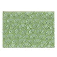 thumbnail image 1 of Feather Cutting Board, Peacock Design with Bullseye Circles Pattern in Green Shades Wildlife, Decorative Tempered Glass Cutting and Serving Board, Large Size, Apple Green Fern Green, by Ambesonne, 1 of 1