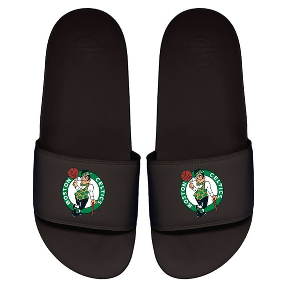 Men's ISlide Black Boston Celtics Primary Logo Motto Slide Sandals