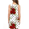 thumbnail image 4 of Eagokdc Women's Dresses Casual Floral Printed Round Neck Sleeveless Beach Mini Dress With Pocket Size S-2XL, 4 of 6