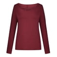 thumbnail image 5 of VERUGU Plus Size Cut Out Cold Shoulder Tops for Women Casual Solid Color Tees Loose Basic T-Shirts Summer Batwing Sleeve Tunic Blouse Tops, 5 of 8