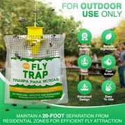 ADDOT Outdoor Natural Pre-baited Disposable Fly Catchers Flies Trap Bag, 8 Count