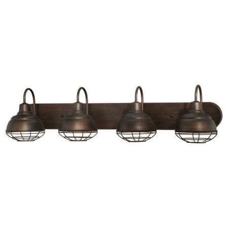 Large Four Light Vanity - Millennium Lighting 5424 Neo-Industrial 4 Light Bathroom Vanity Light