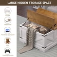 thumbnail image 2 of DreamCurship 31" Farmhouse Coffee Table with Storage, Square Large Center Table, Wood Center Coffee Table with Hidden Compartments for Living Room, White, 2 of 7