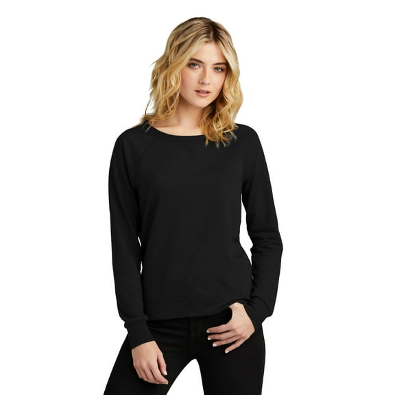 District Women's Featherweight French Terry Long Sleeve Crewneck DT672