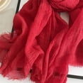 thumbnail image 5 of Chuancc Women's Cotton Scarves Lady Light Soft Fashion Solid Scarf Wrap Shawl Red One Size, 5 of 5