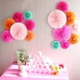 thumbnail image 3 of Abanicos de papel de seda recortados de Color, flores colgantes, manualidades de papel para fiesta de boda, Decoración de cumpleaños, suministro, 10-30cm, 5 unidades, 3 of 4