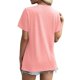 thumbnail image 5 of mfyjkho Tops Casuales Para Mujer, Top/Camiseta Informal De Moda Para Mujer, De Color Liso, Con Cuello Redondo Y Manga Corta Tops De Gimnasio Para Mujer L, 5 of 6