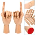 thumbnail image 3 of Unique Bargains 10' Wooden Hand Model, Artist Mannequin Right and Left Hand Model Flexible Movable Manikin Jointed Figure 2Pack, 3 of 6
