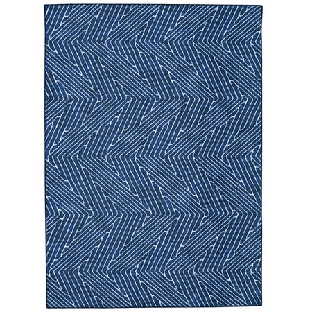 

Washable Fuller Blue And Ivory 5X7
