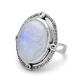 thumbnail image 1 of Oxidized Oval Rainbow Celestial Moonstone Ring Oxidized Ste. Silver Rainbow Moonstone Ring Rope Edge Size 10 Jewelry Gif, 1 of 3