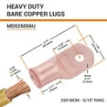 thumbnail image 2 of SELTERM 250 MCM 5/16" Ring Battery Cable End Terminal Lugs Bare Copper 2ea, 2 of 3