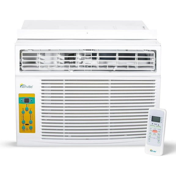 Senville 10,000 BTU Window Air Conditioner, Cools up to 450 sq. ft., Easy to Use, Washable Filter