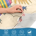 thumbnail image 5 of Yayeee Kitchen Curtains Tier Set of 2 Light Filtering 57"x36" Over Sink Window Panels, Beige Rainbow, 5 of 7