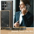 thumbnail image 7 of Dteck Wallet for Samsung Galaxy S23 Ultra Case, RFID Blocking Credit Card Slots Zipper Pocket PU Leather Protective Phone Case with Shoulder Lanyard Wristlet Strap for Samsung S23 Ultra 6.8 InchCoffee, 7 of 7