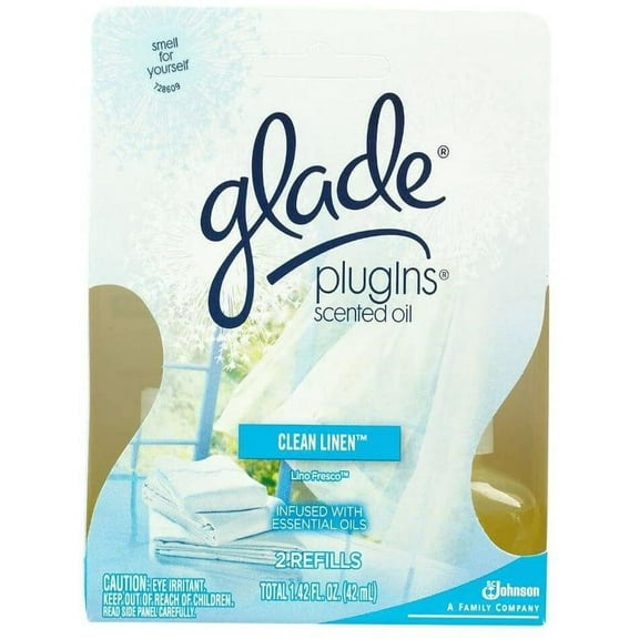 Glade Plug-Ins 0.71 oz. Clean Linen Scented Oil Refill 6-Pack