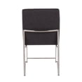 thumbnail image 5 of Lumisource High Back Fuji Contemporary Dining Chair in Brushed Stainless Steel and Charcoal Fabric - Set of 2, 5 of 7
