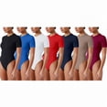 thumbnail image 5 of Vafful Bodysuits for Women Short Sleeve Going Out Outfits Shirts Body Suits Ribbed Knit Slim Fitted Button Down Tops Black S, 5 of 7