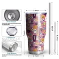 thumbnail image 6 of 30oz Halloween Cute Icons on Pink Pattern Tumblers Stainless Steel Tumbler with Lid and Straw,Vacuum Insulated Double Wall Travel Tumbler Cups Mug with Cleaning Brush for Coffee,Tea, 6 of 7