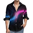 thumbnail image 1 of Hombres Casual Botones Playa Sin posicionamiento Estampado Turndown Cardigan Camisa de manga larga Pompotops oipoqjl49662, 1 of 6