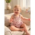 thumbnail image 5 of Loicainy Infant Baby Girl 1st Birthday Overall Romper 6 12 18 Months Letter Embroidery Sleeveless Bodysuit, 5 of 9