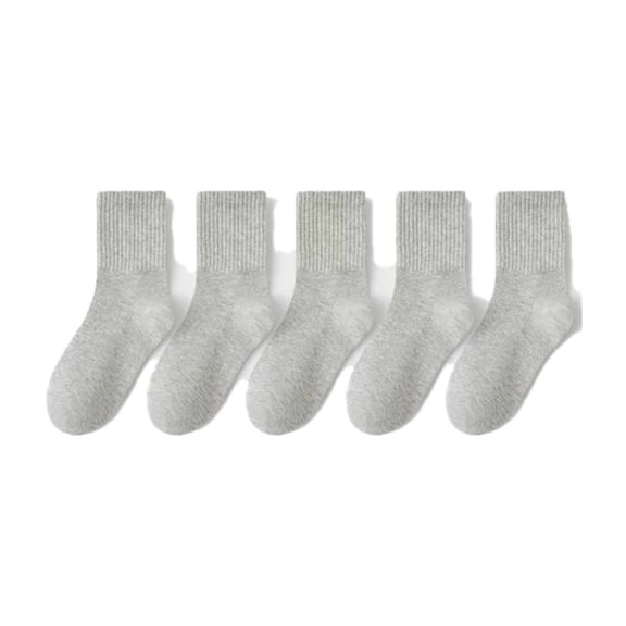 AUQ 5Pair Kids Socks,Cotton Calcetines Para Ninos,Girls Socks,Gray