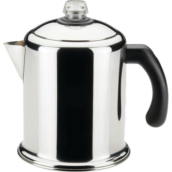 pupikeji Classic Yosemite Stainless Steel Coffee Percolator - 8 Cup, Silver